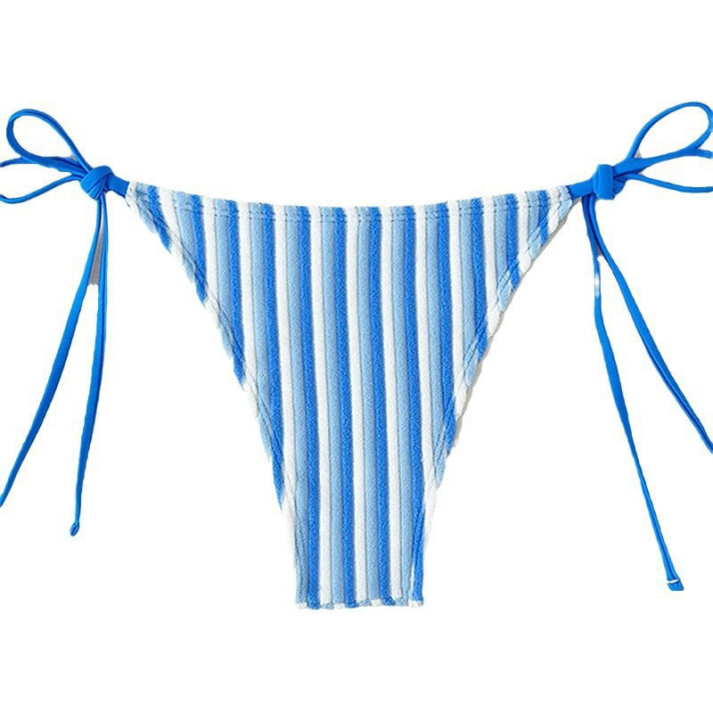 Dame badeshorts med justerbare stropper og stribet design Skovae