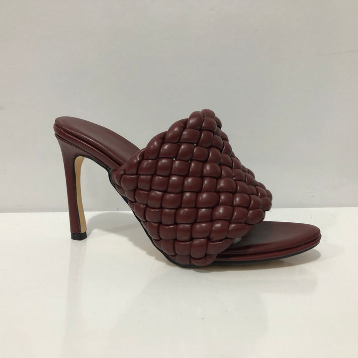 Femme Woven Højhælede Slide Mules Stilla