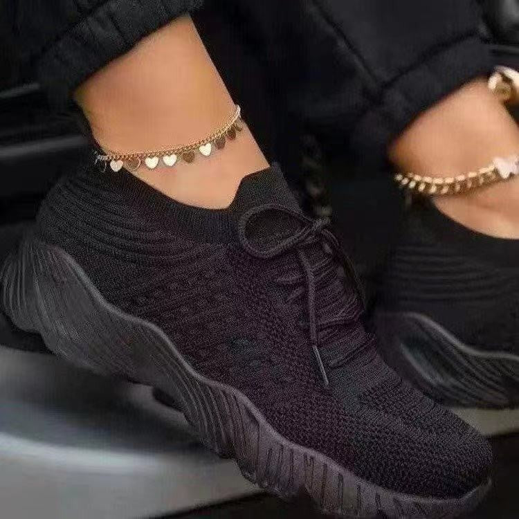 Dame Åndbare Sneakers i sportiv design med elastisk sål og behageligt fodseng Stilla