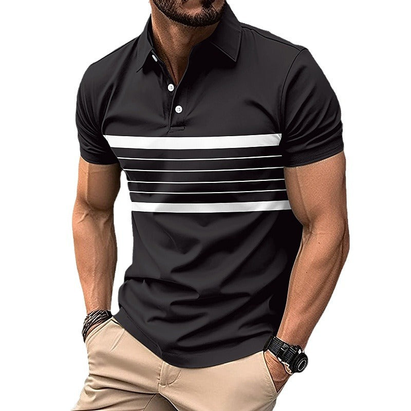 Herrer polo-shirt med stribemønster og optimal pasform Stilla