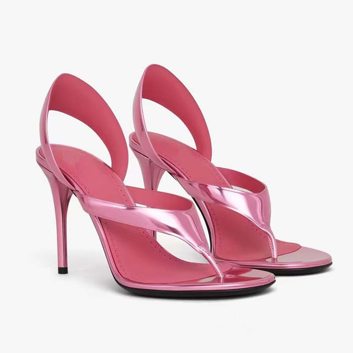 Femme Højglans Riemchen-Hælsandaler med elegant Ankel-design Stilla