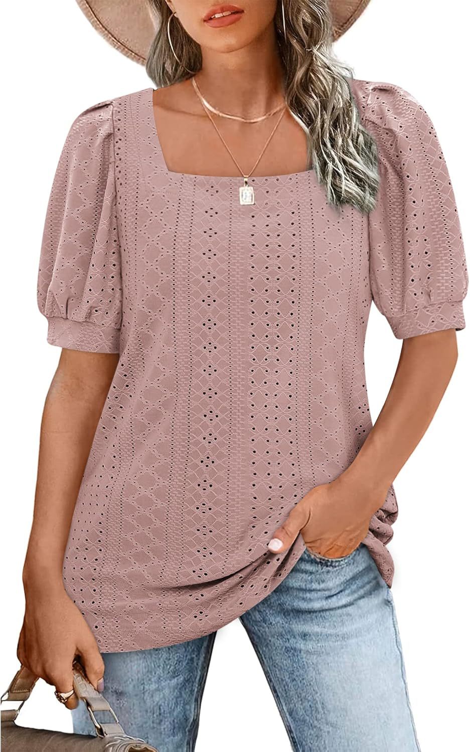 Dame Elegant Puffærmer Bluse Stilla