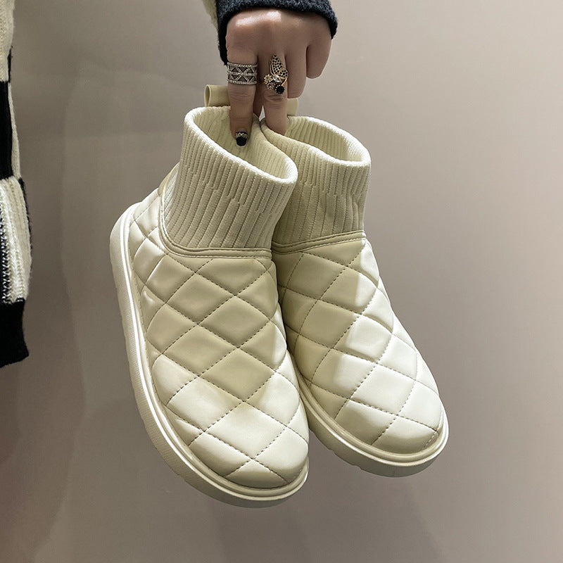 Dame step stiefeletter med elastisk bund og skridsikkert sål Stilla