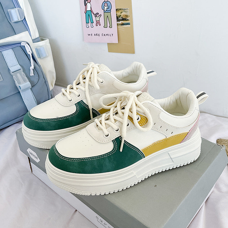 Dame Sportslige Plateau Sneakers med farve akcenter og åndbar overfladestruktur Stilla