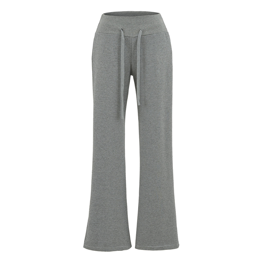 Dame Relaxed Fit Sweatpants med elastisk talje og fashionable stripe mønster Stilla