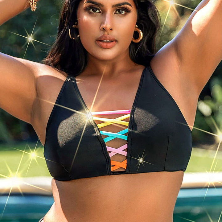 Damernes sporty bikini top med legende snøredetalje Skovae