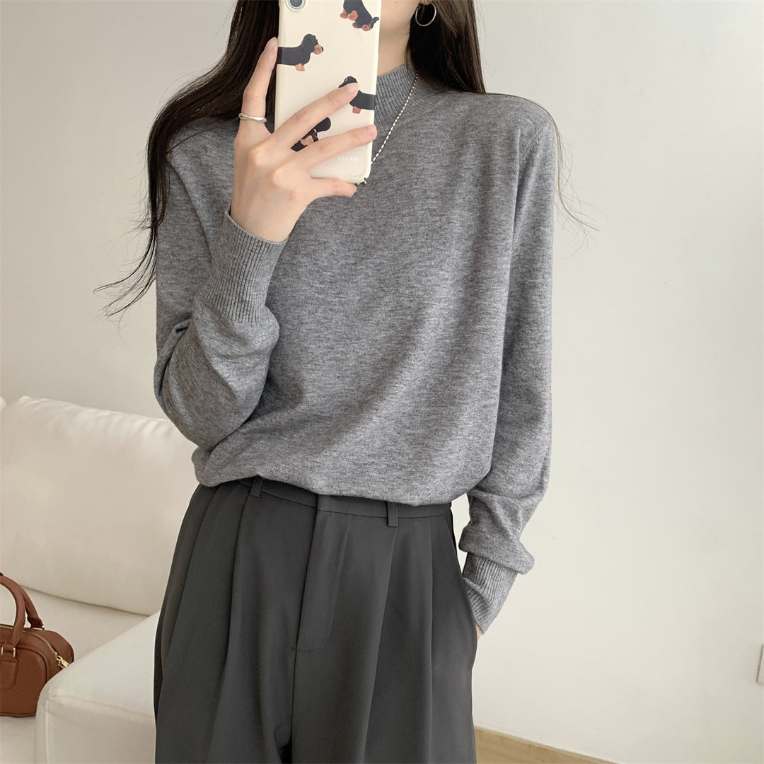 Kvinder Elegant Rulle Hals Sweater lavet af høj kvalitet strikket materiale Stilla