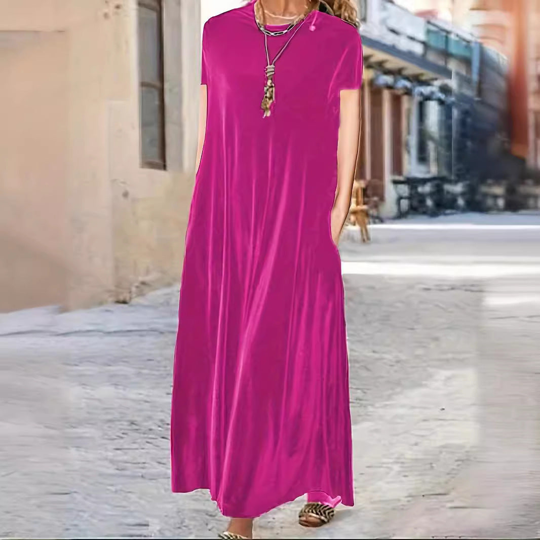 Damer Casual Maxikjole med lommer og elegant snit Stilla