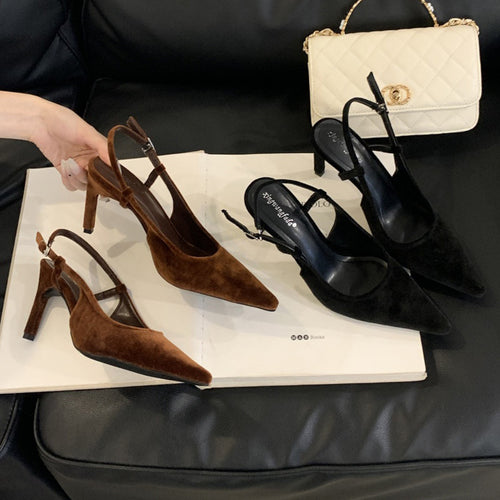 Dame Slingback Pumps med elegant Stiletto-hæl og diskret remdesign Stilla
