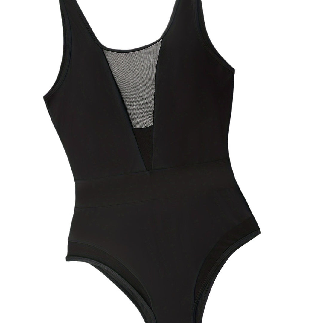 Damer Højskåret Monokini med transparente Mesh-detaljer Skovae