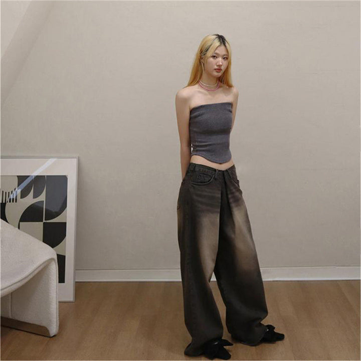 Dame tanktop med elastisk overmateriale og stilfuld snit Stilla