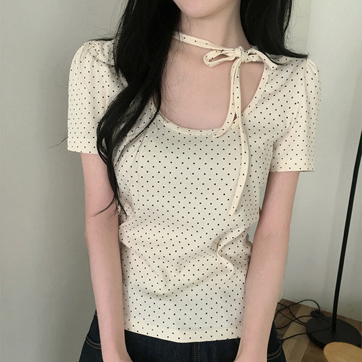 Damer Polka Dot Bluse Skovae