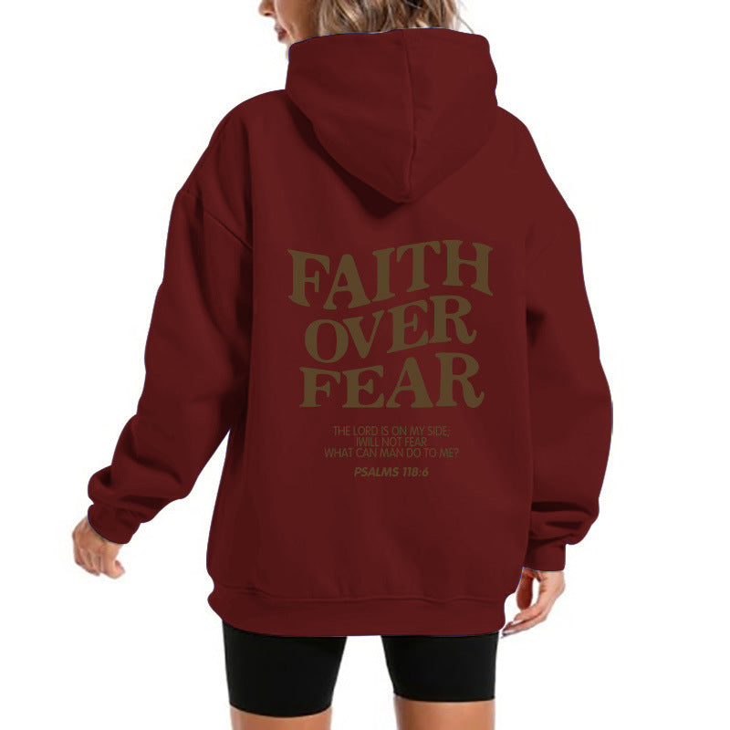 Kvinders hoodie med motiverende tekst og komfortabel pasform Skovae