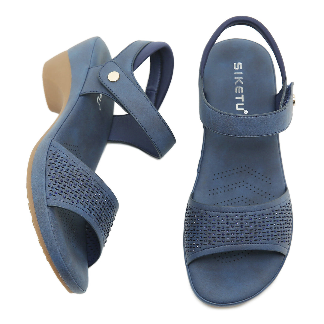 Dame komfortable sandaler med fashionable perforering og skridsikker sål Stilla