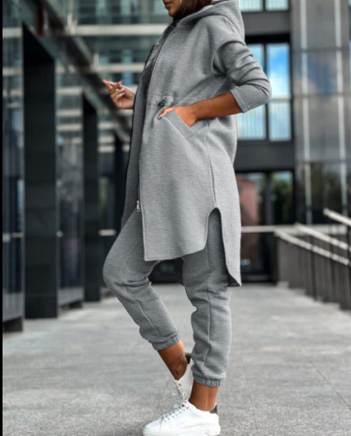 Dame sporty loungewear-sæt med hætte Stilla