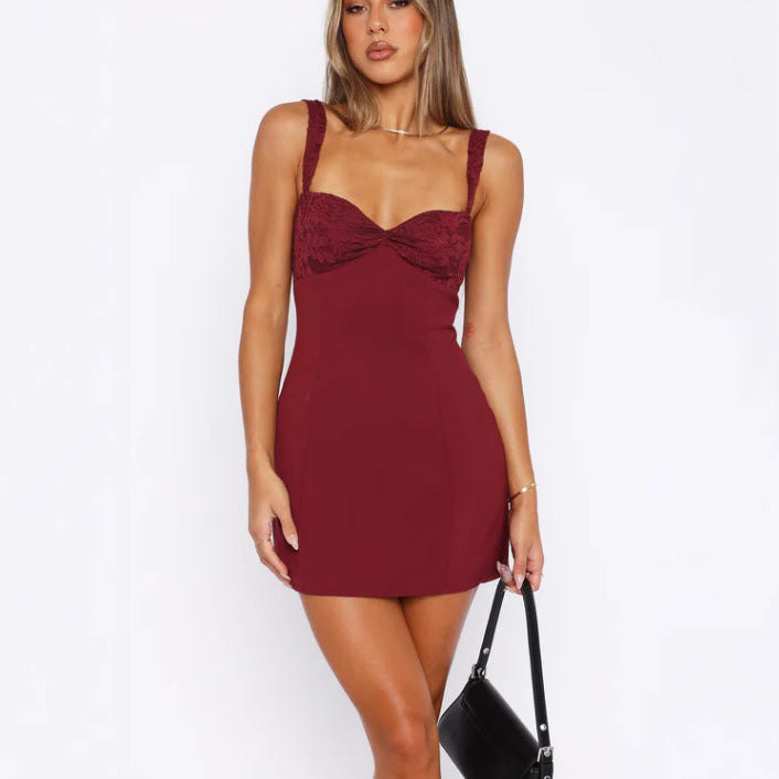 Kvinder Bodycon Kjole med Elegant Blonde Top og Forførende Udsnit Skovae