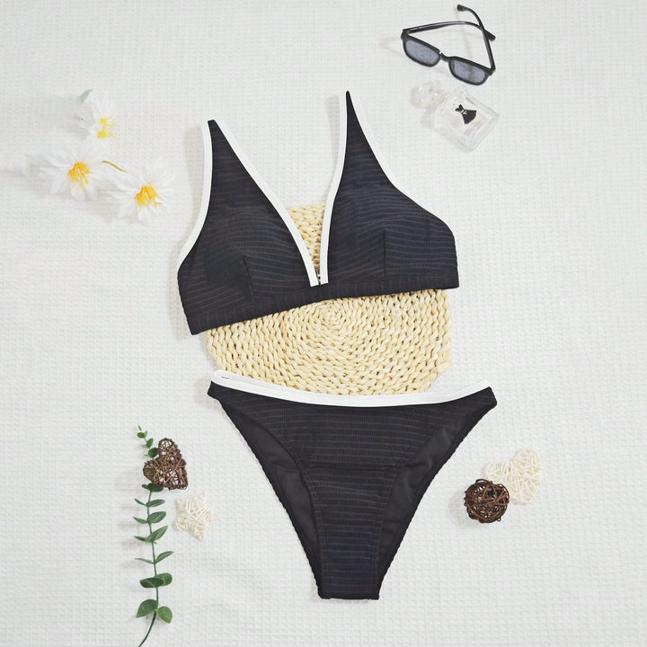 Moderne dame deep V-udskæring bikini sæt Stilla