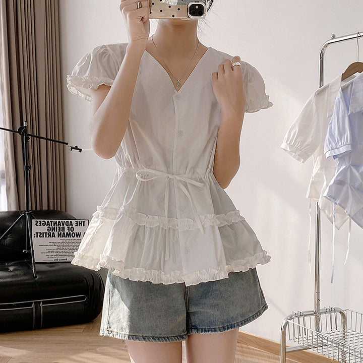 Dame Rüsch Peplum Bluse Stilla