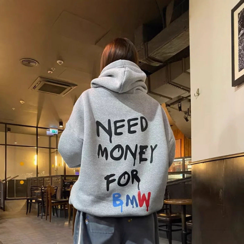 Kvinder Oversized Hoodie med stilfuld skrift Skovae