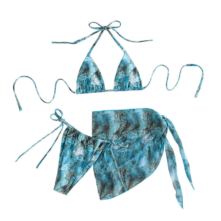 Dame Triangel-Bikini med pareo Skovae