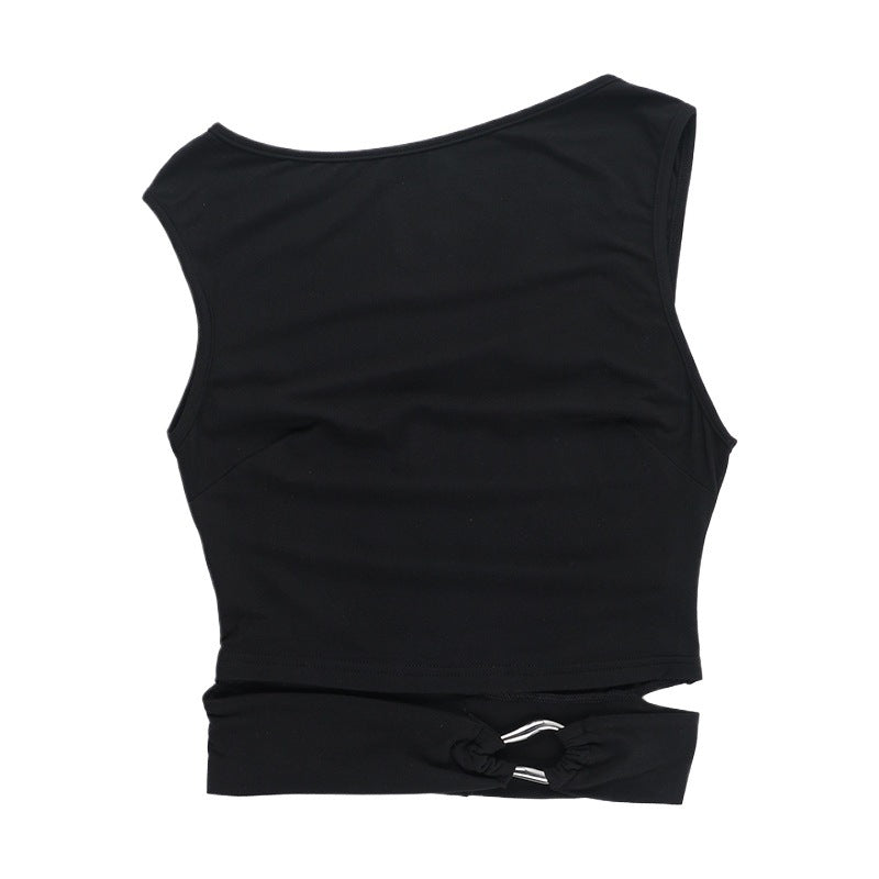 Stilfuldt dame-cropped-top med justerbart bindebånd Stilla