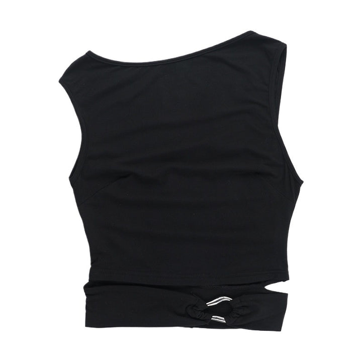 Stilfuldt dame-cropped-top med justerbart bindebånd Stilla