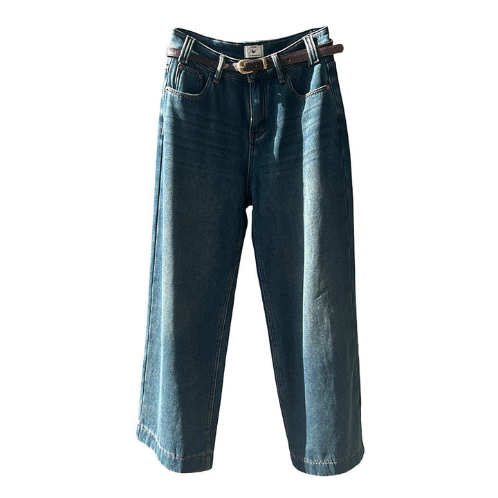Dame Wide-Leg Jeans lavet af højkvalitets denim med behagelig pasform og klassisk snit Stilla
