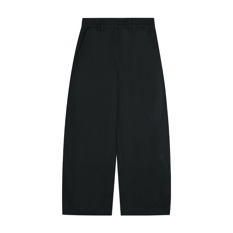 Dame bred Chino-bukser med højt fold og sidelommer Stilla