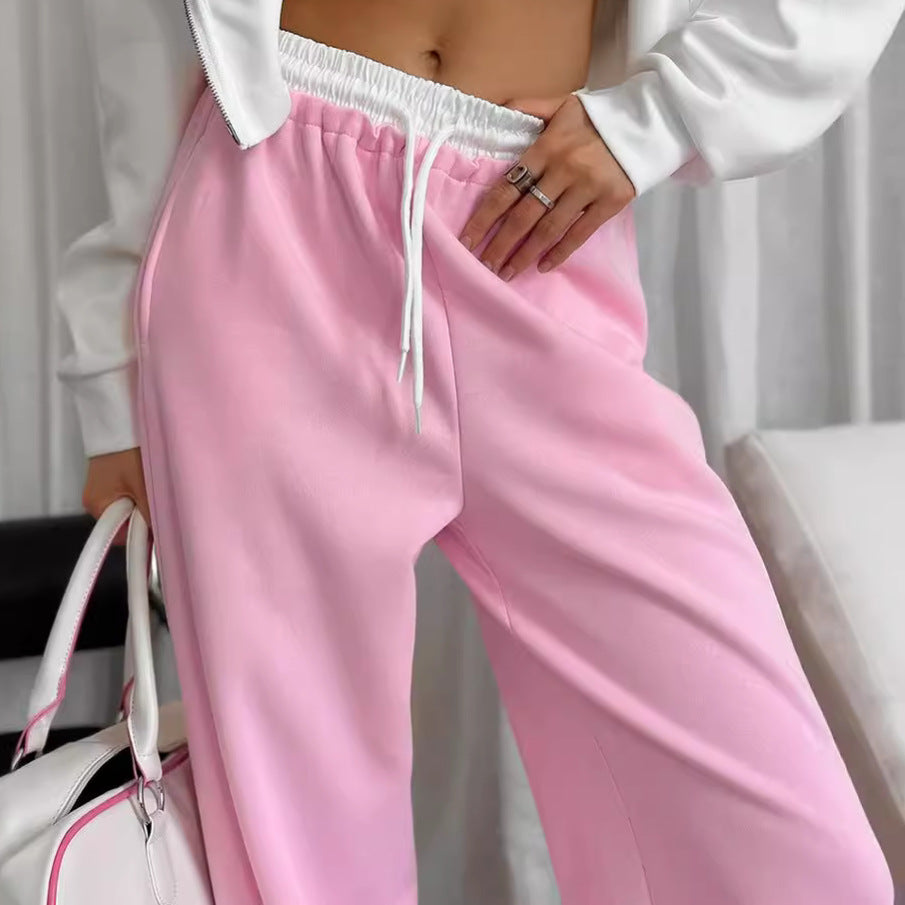 Dame High-Waist joggingbukser med elastisk talje og sidelommer Stilla