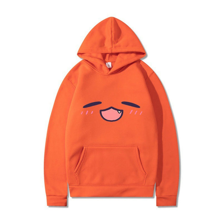 Kvinder hoodie med glad tegneserie ansigt og behagelig pasform Skovae