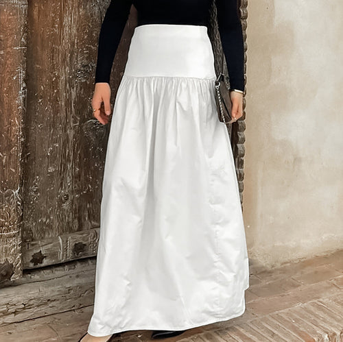 Dame Maxi Nederdel med elegant taljesnit og svungent design Stilla