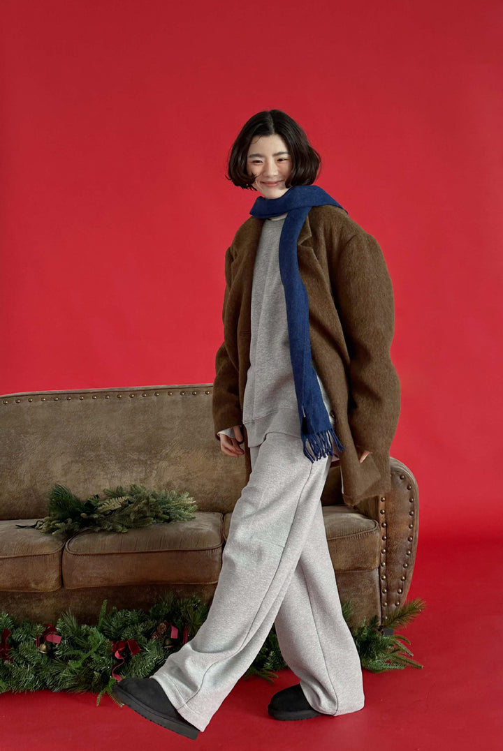 Dame hyggelig oversized frakke med blødt teddy-fleece Stilla