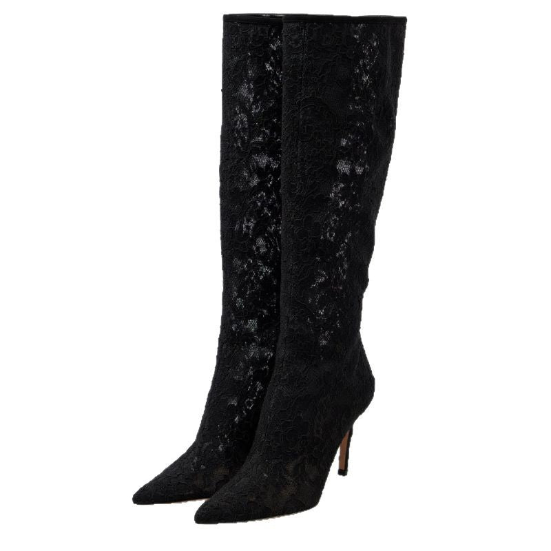 Femme Spidsesoverdragelse Stiletto Støvler Stilla