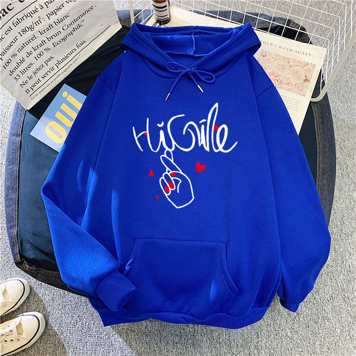 Dame hoodie med kreativt grafisk design Skovae