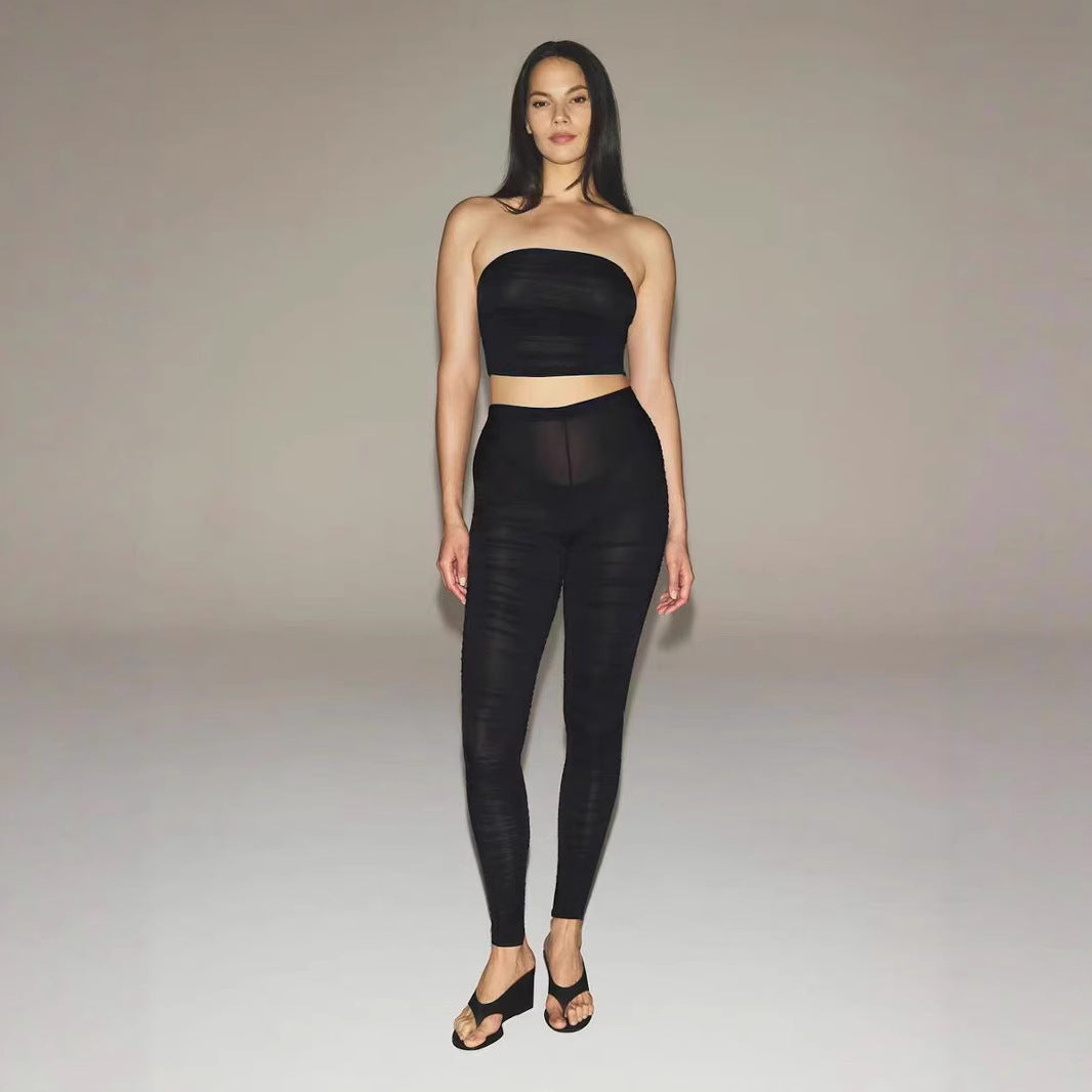 Damer Rynkning Strapless Top Stilla
