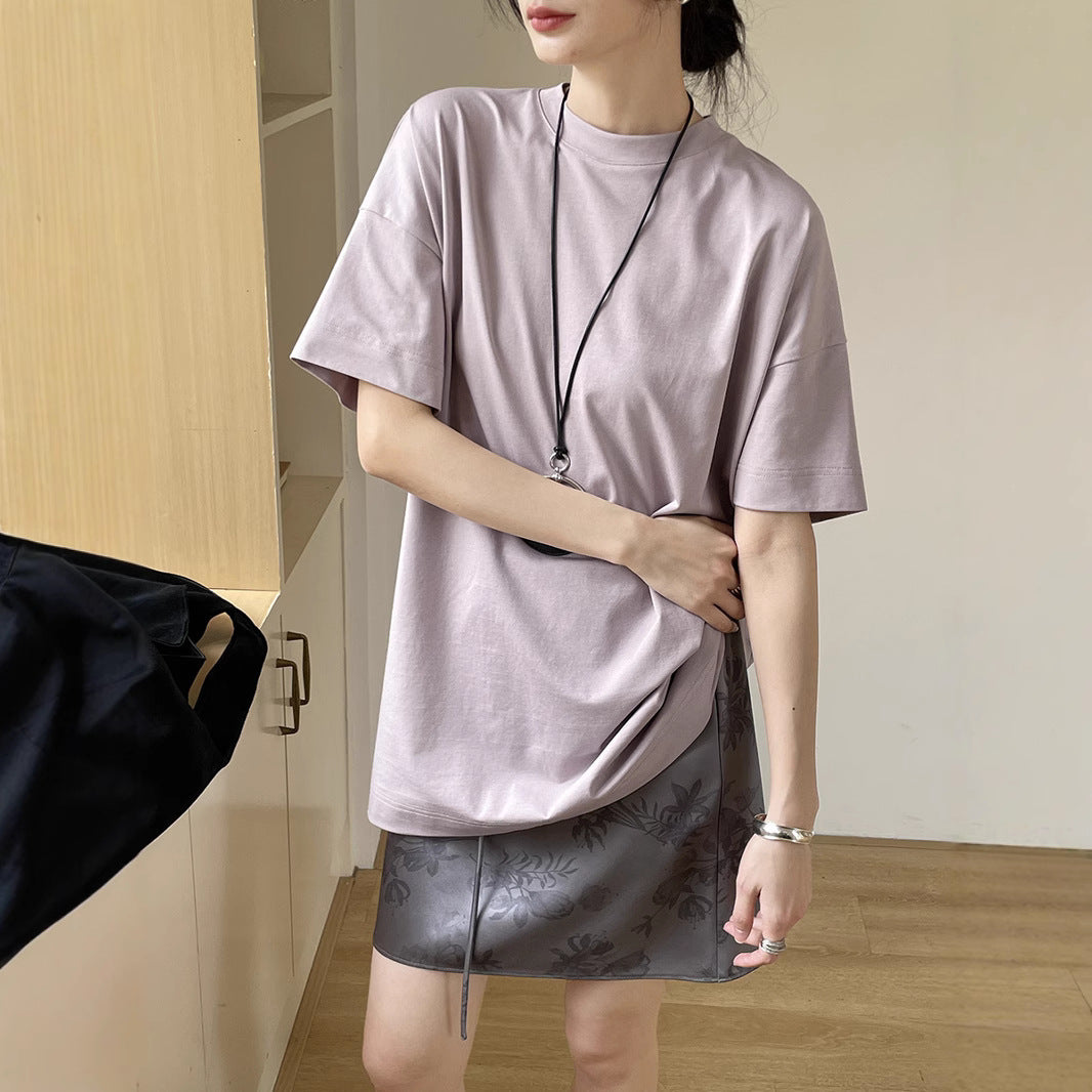 Dame afslappet T-shirt med unik snit og innovative detaljer Stilla