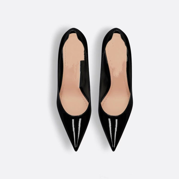 Femme Spids-Tå Stiletto-Pumper med elegant kurveformet hældesign Stilla