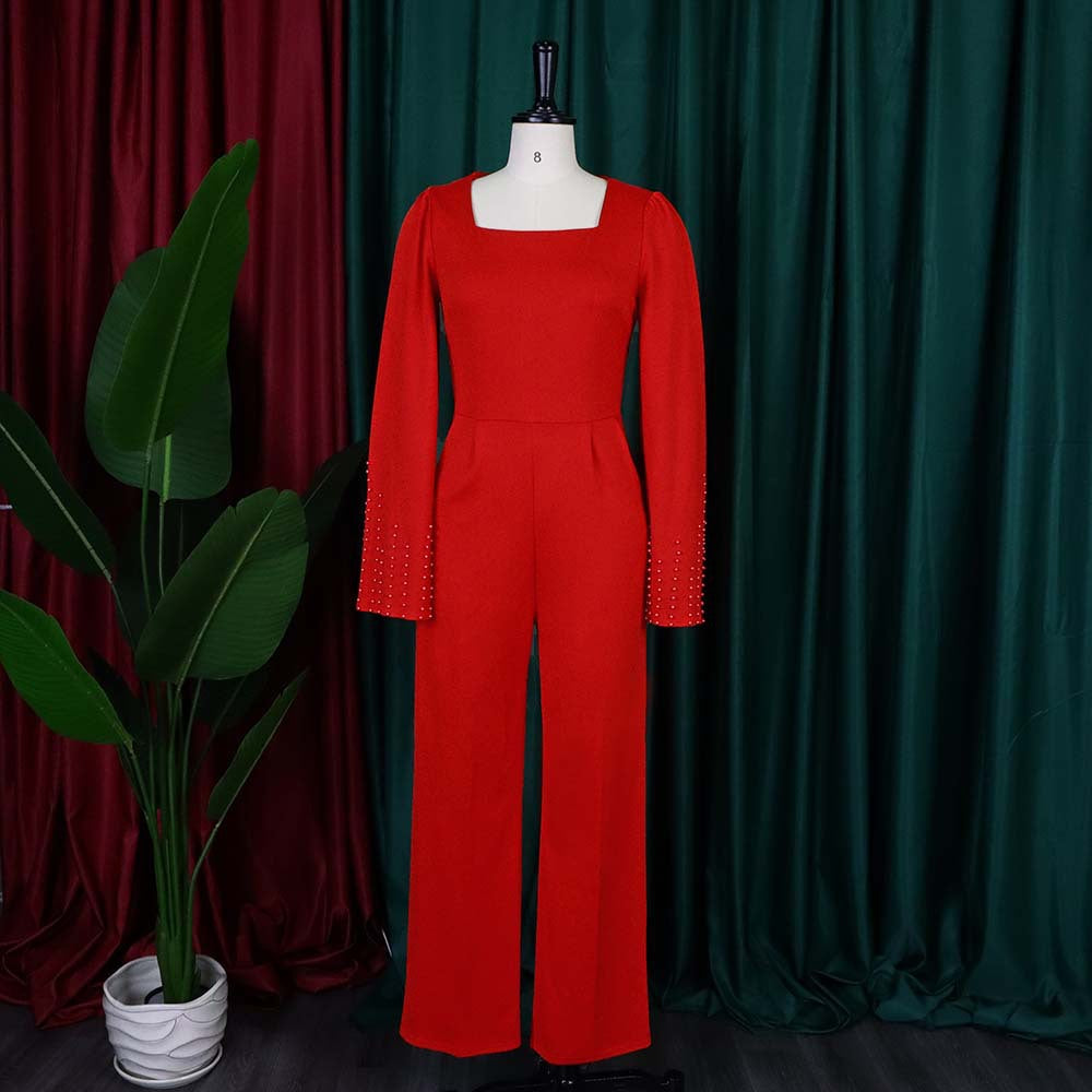 Dame Elegant Bodysuit med vidde ben og glitrende detaljer Stilla