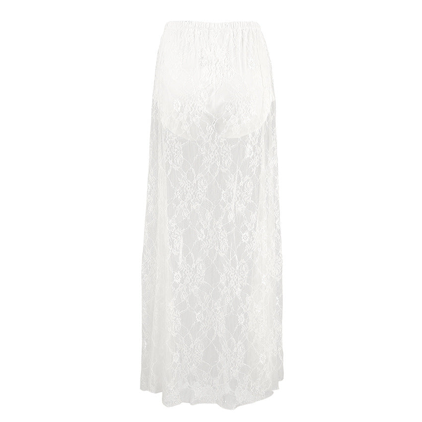 Dame Gennemsigtig Blonde Skirt Stilla