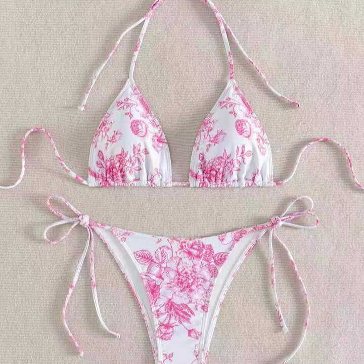 Dame Elegant Triangel-Bikini-Sæt med aftagelige puder Skovae