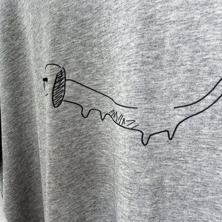 Dame afslappet T-shirt med legende dyremotiv og høj kvalitet bomuld Stilla