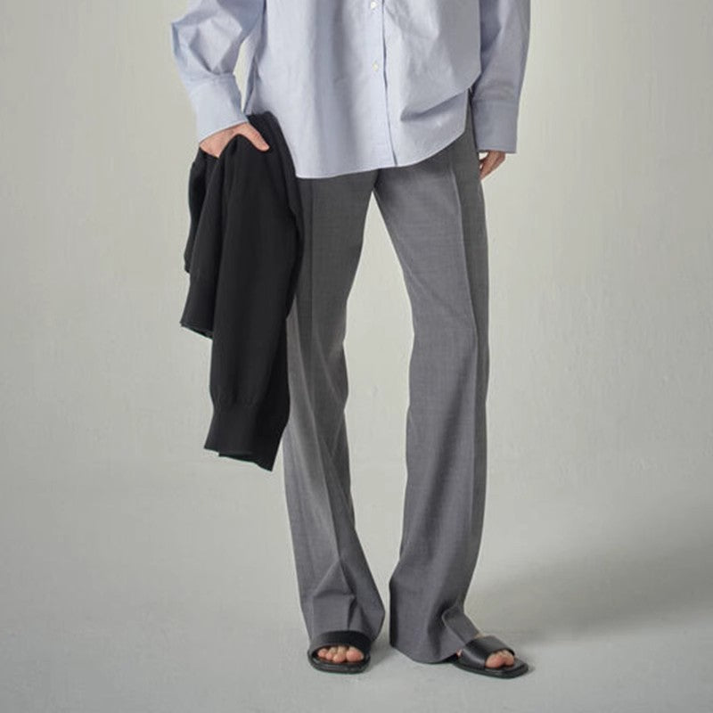 Dame elegant, løstsiddende habitbukser med høj talje og minimalistisk udseende Stilla