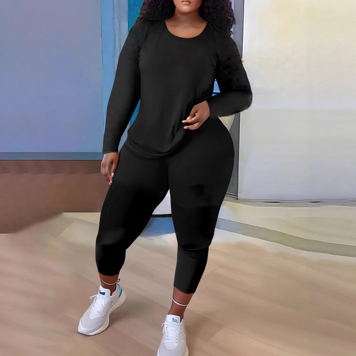 Dame Sporty Langærmet Loungewear-Sæt med figursyet snit Stilla
