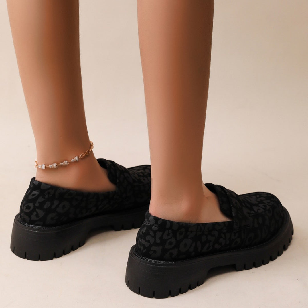 Dame Chunky Sneaker-Pantoletten med raffineret ruskinds-look og skridsikker profilsål Stilla