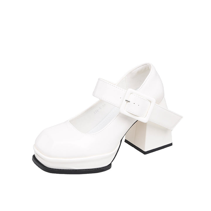 Dame Plateau-Pumps med justerbar rem og skridsikker sål Stilla