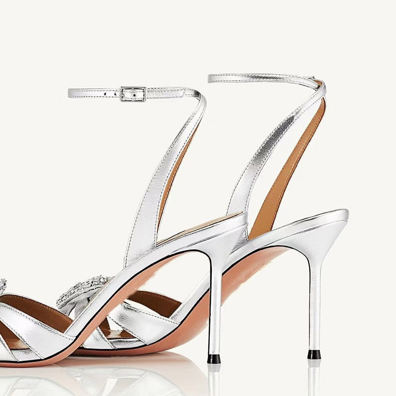 Femme Strappy Højhælede Sandaler med Strass-Accent Stilla