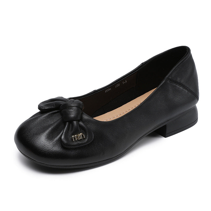 Dame Elegante Sløjfe-Detalje Balletflade Stilla