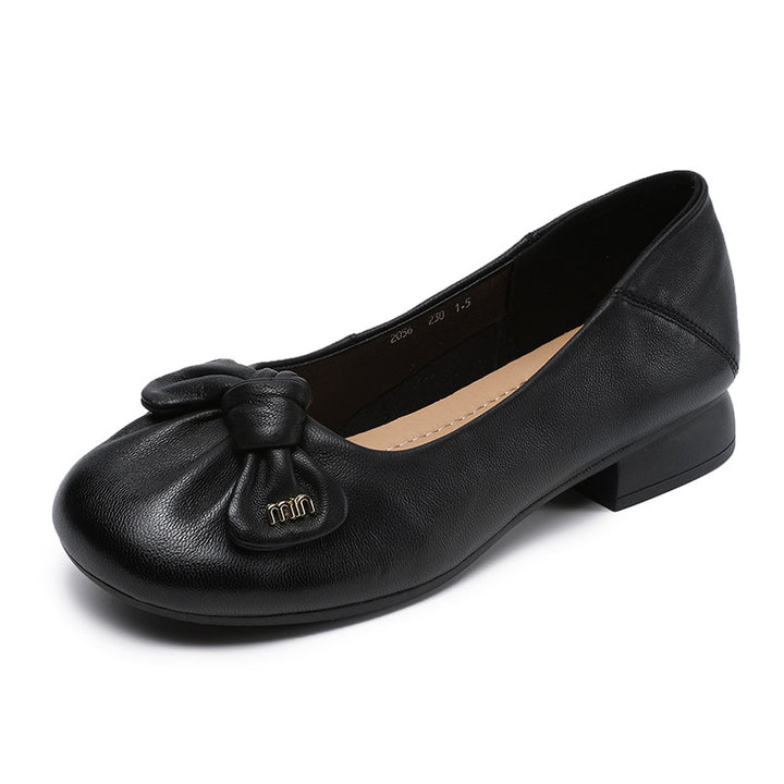 Dame Elegante Sløjfe-Detalje Balletflade Stilla