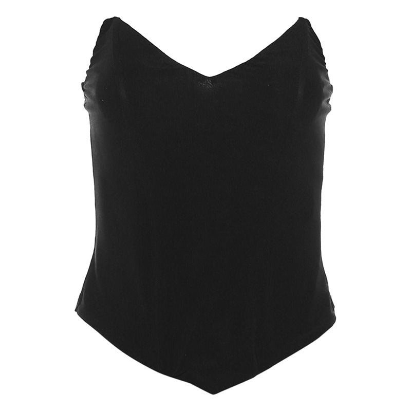 Dame Elegante V-Hals Top i blødt materiale Stilla
