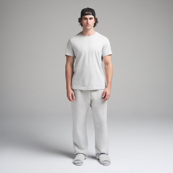 Herre RelaxedFit Bomuld T-shirt med behagelige Lounge-bukser Sæt Stilla